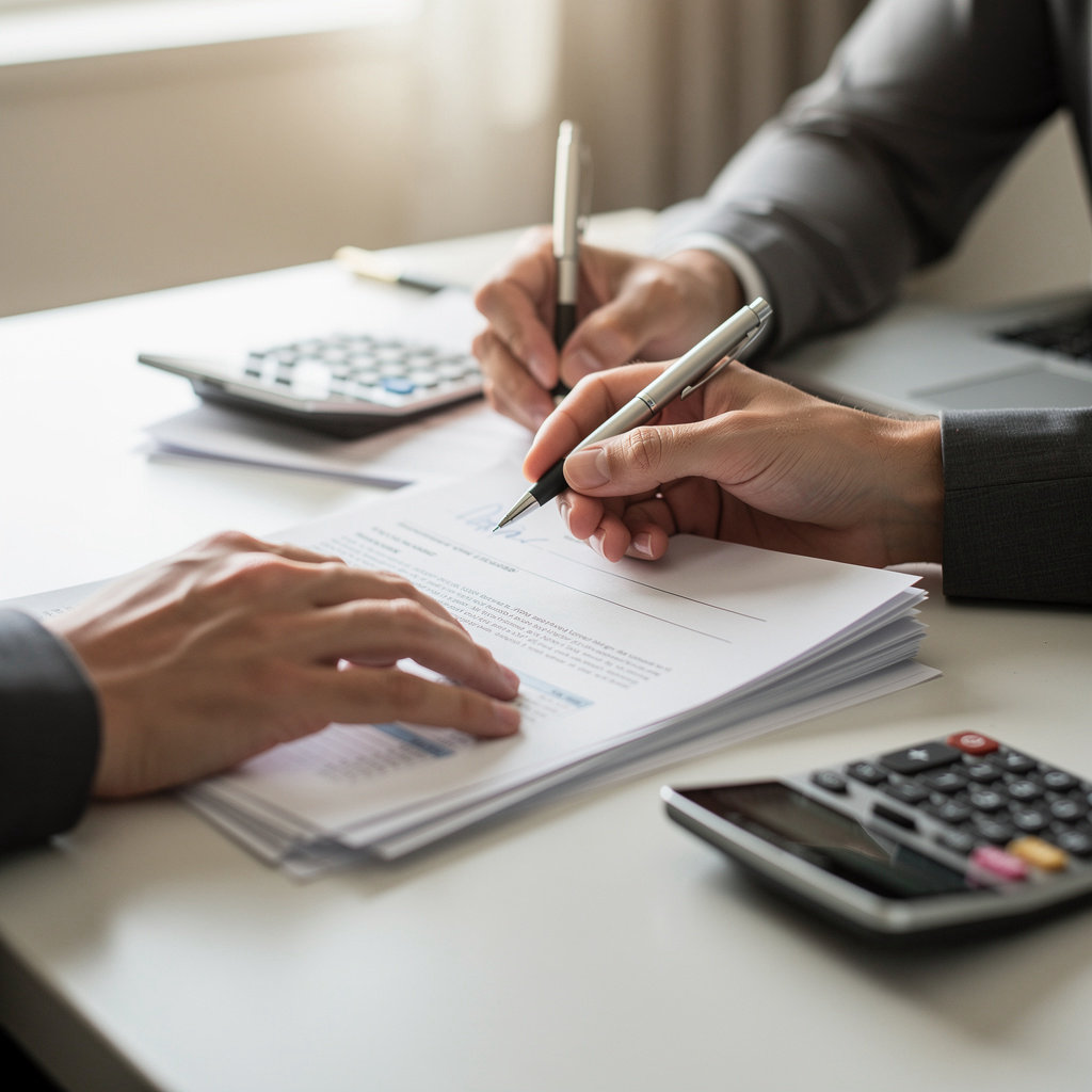 Lupita Solorzano Insurance & Tax Services professional advisor meeting with clients in National City, CA